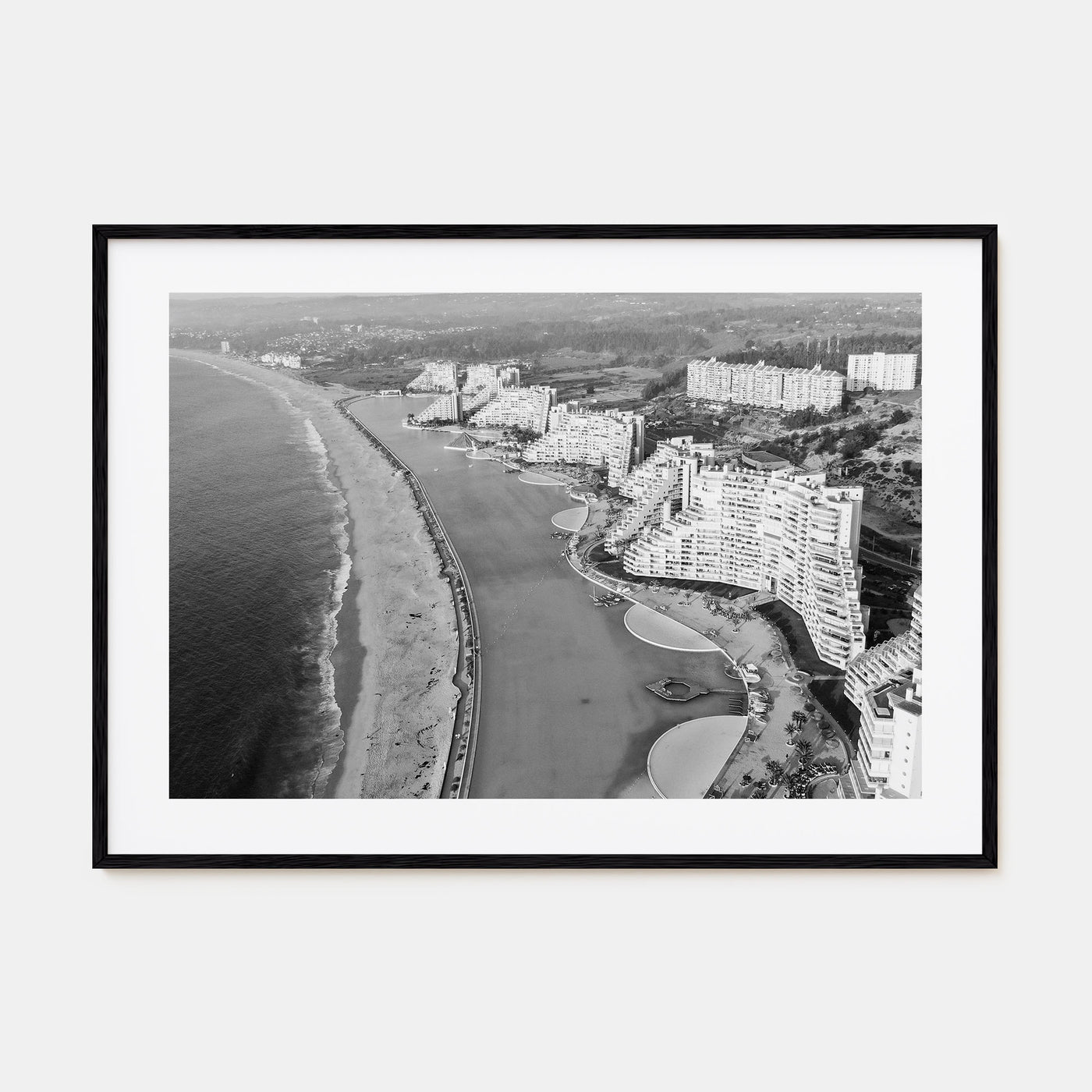 Del Mar Landscape B&W Poster