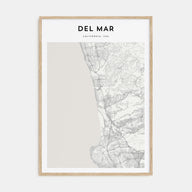Del Mar Map Portrait Poster