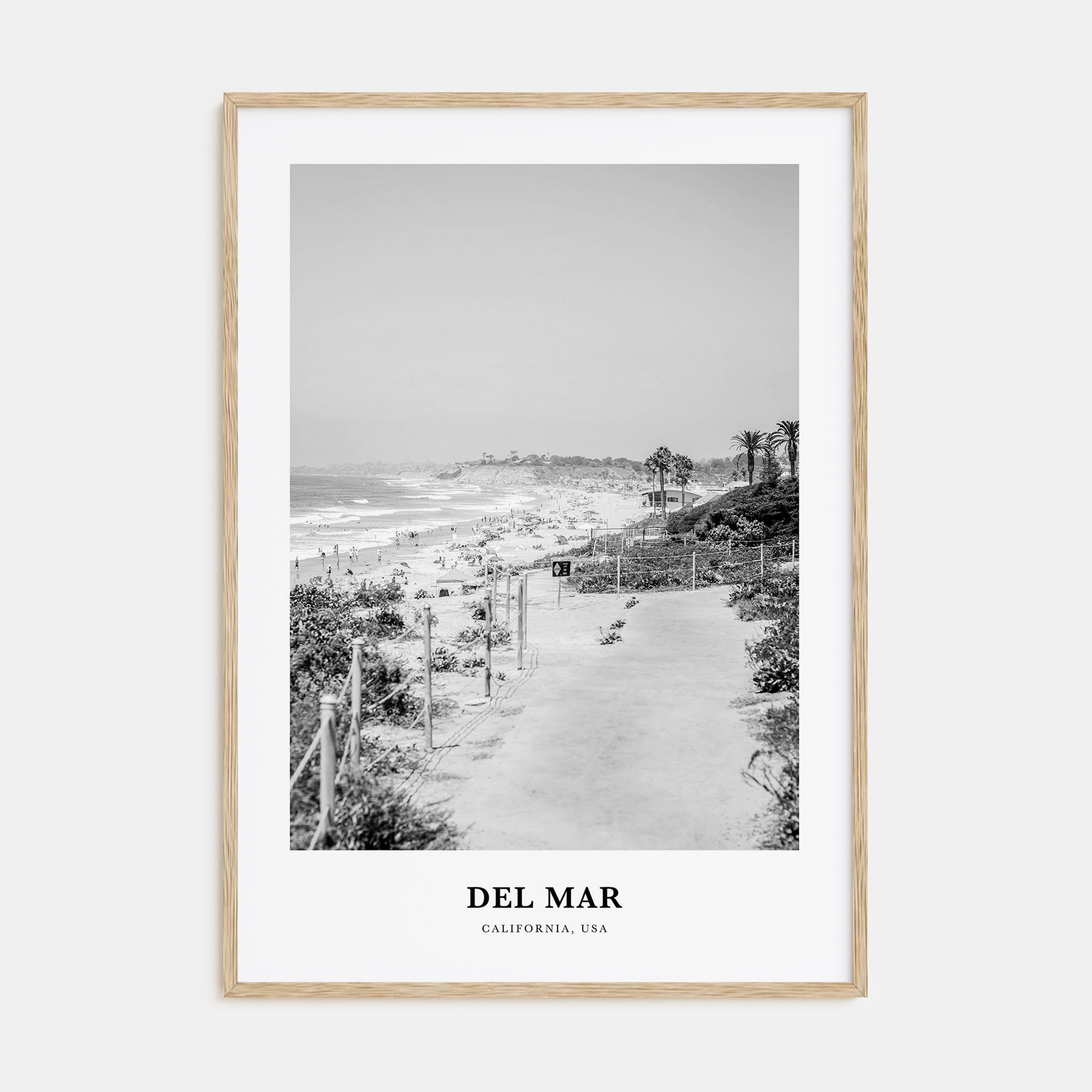 Del Mar Portrait B&W No 1 Poster