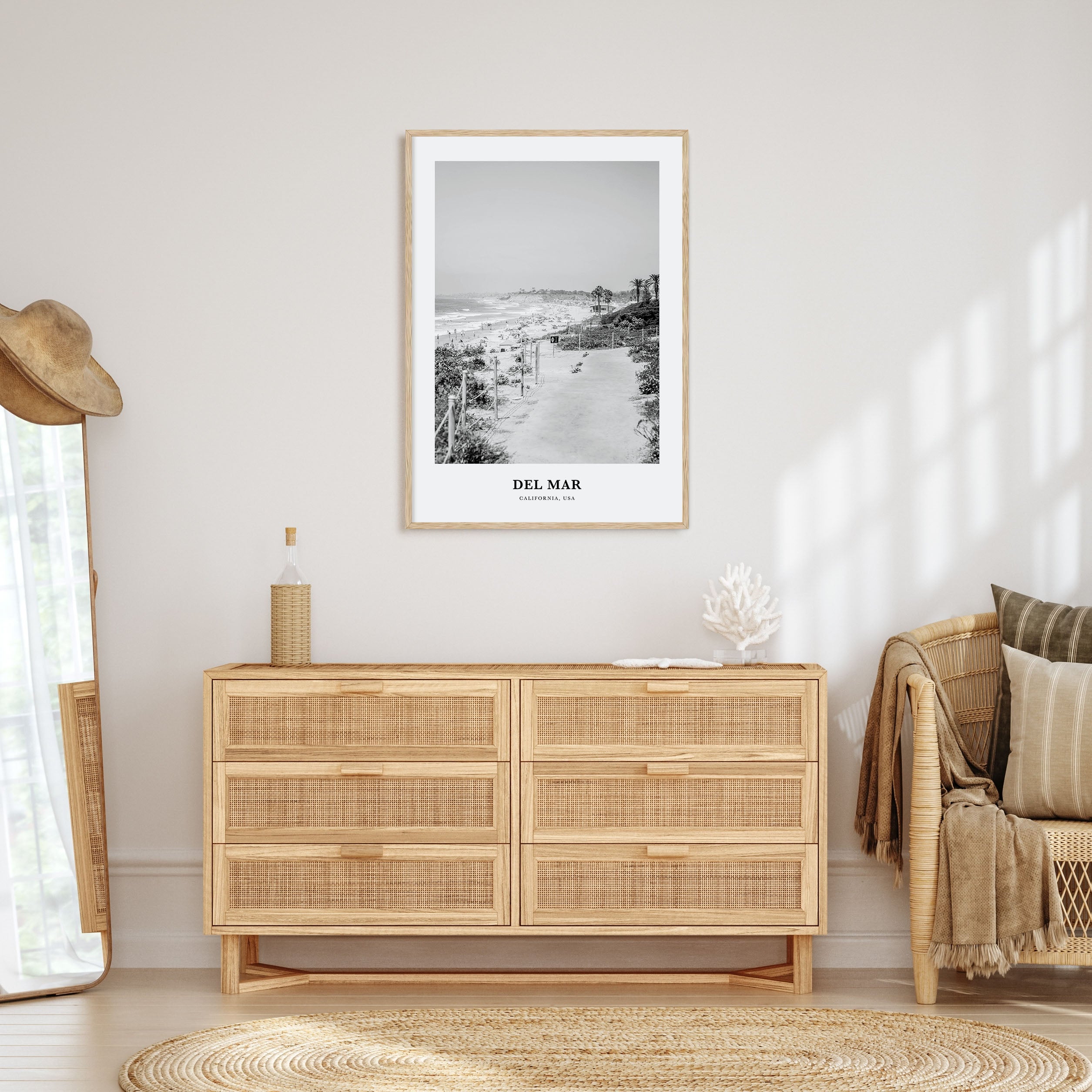 Del Mar Portrait B&W No 1 Poster