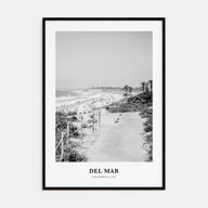 Del Mar Portrait B&W No 1 Poster