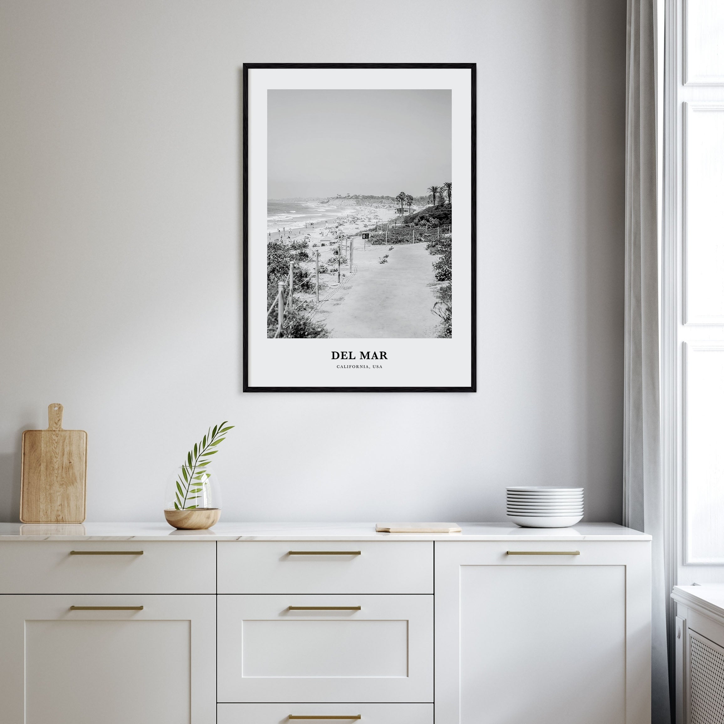 Del Mar Portrait B&W No 1 Poster