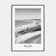 Del Mar Portrait B&W No 2 Poster