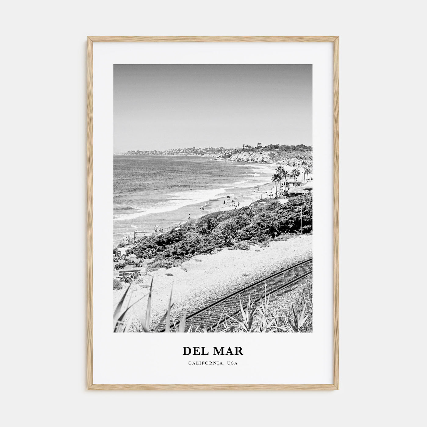 Del Mar Portrait B&W No 2 Poster