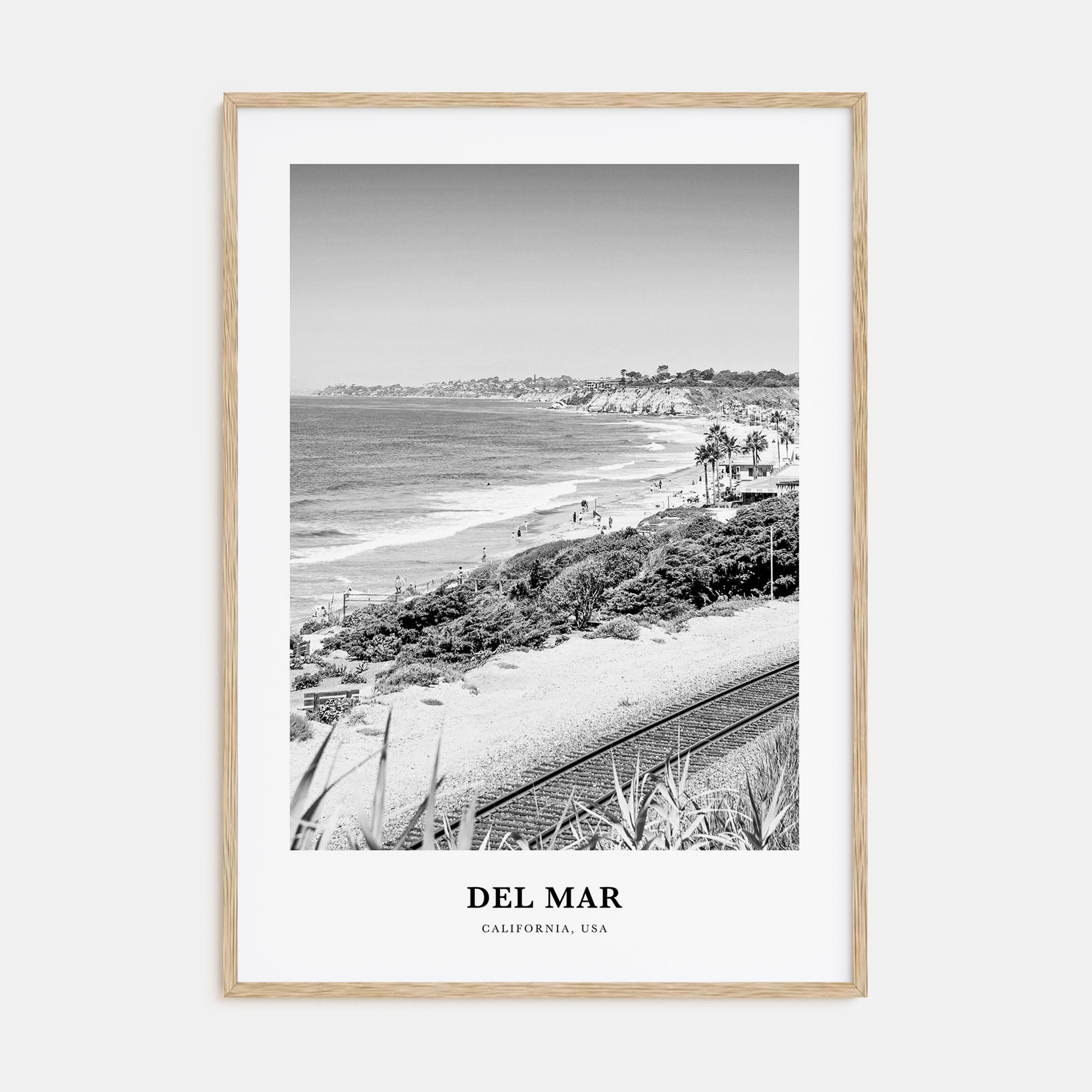 Del Mar Portrait B&W No 2 Poster