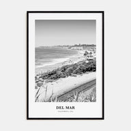 Del Mar Portrait B&W No 2 Poster