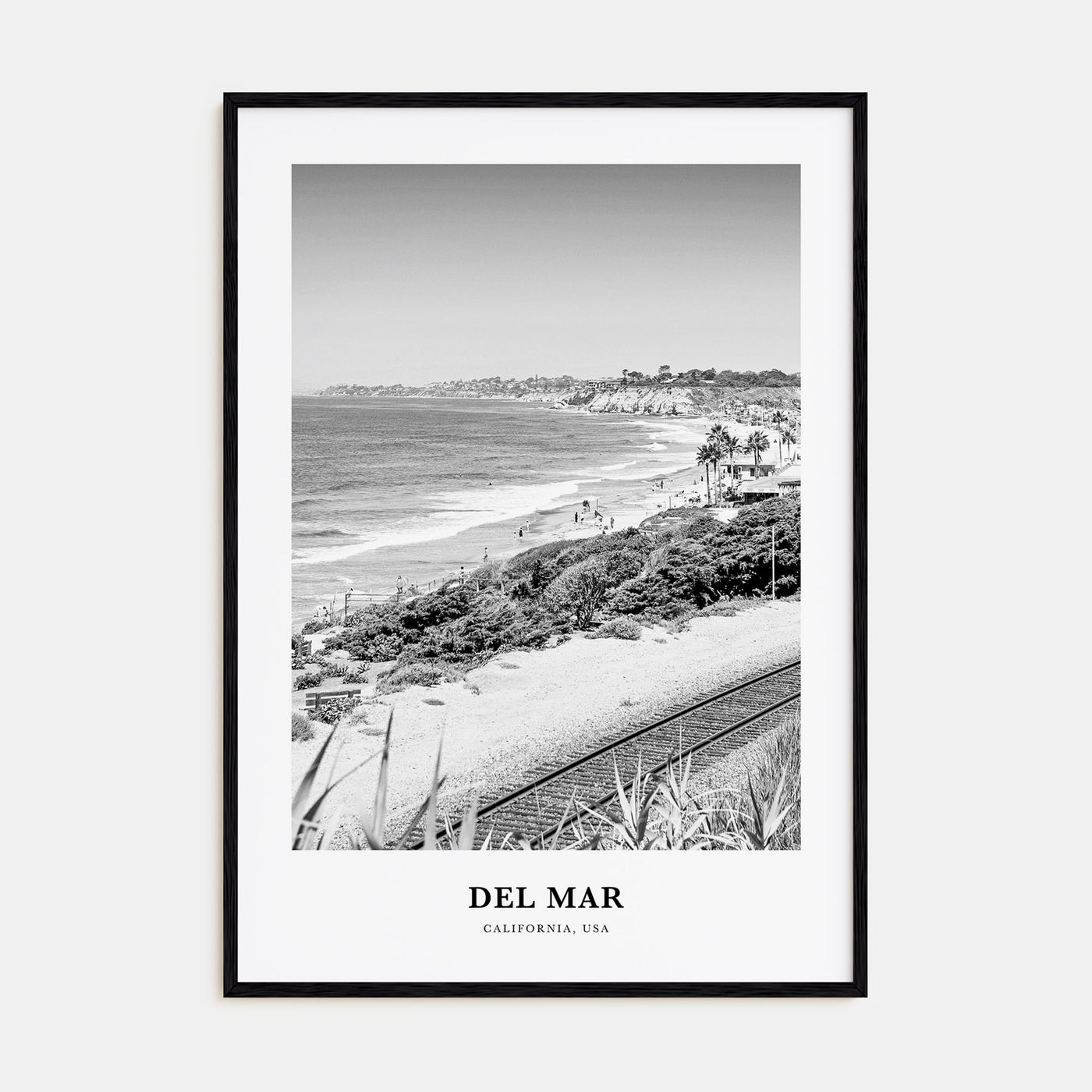 Del Mar Portrait B&W No 2 Poster