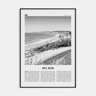 Del Mar Travel B&W No 2 Poster