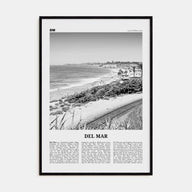 Del Mar Travel B&W No 2 Poster