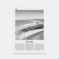 Del Mar Travel B&W No 2 Poster