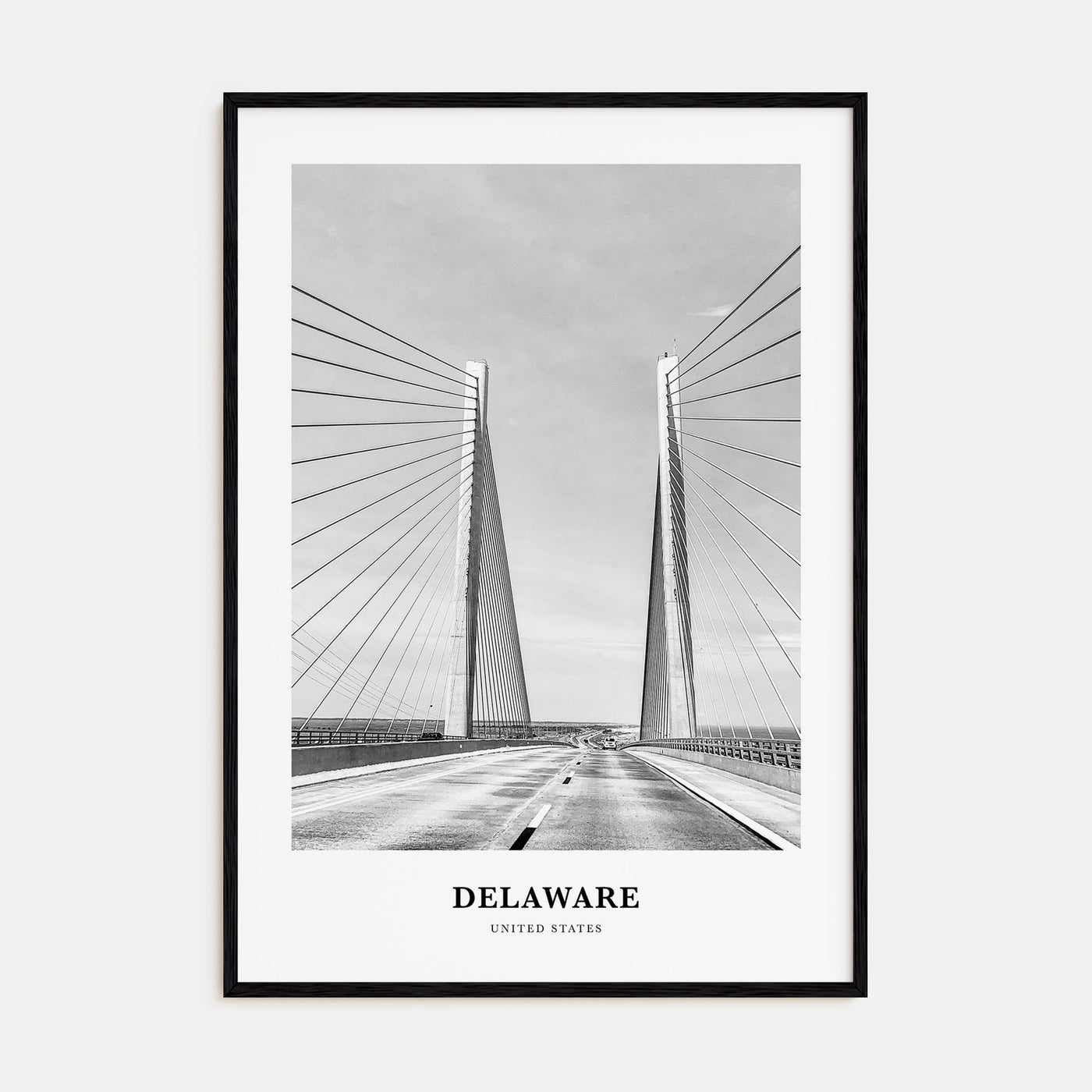 Delaware Portrait B&W Poster