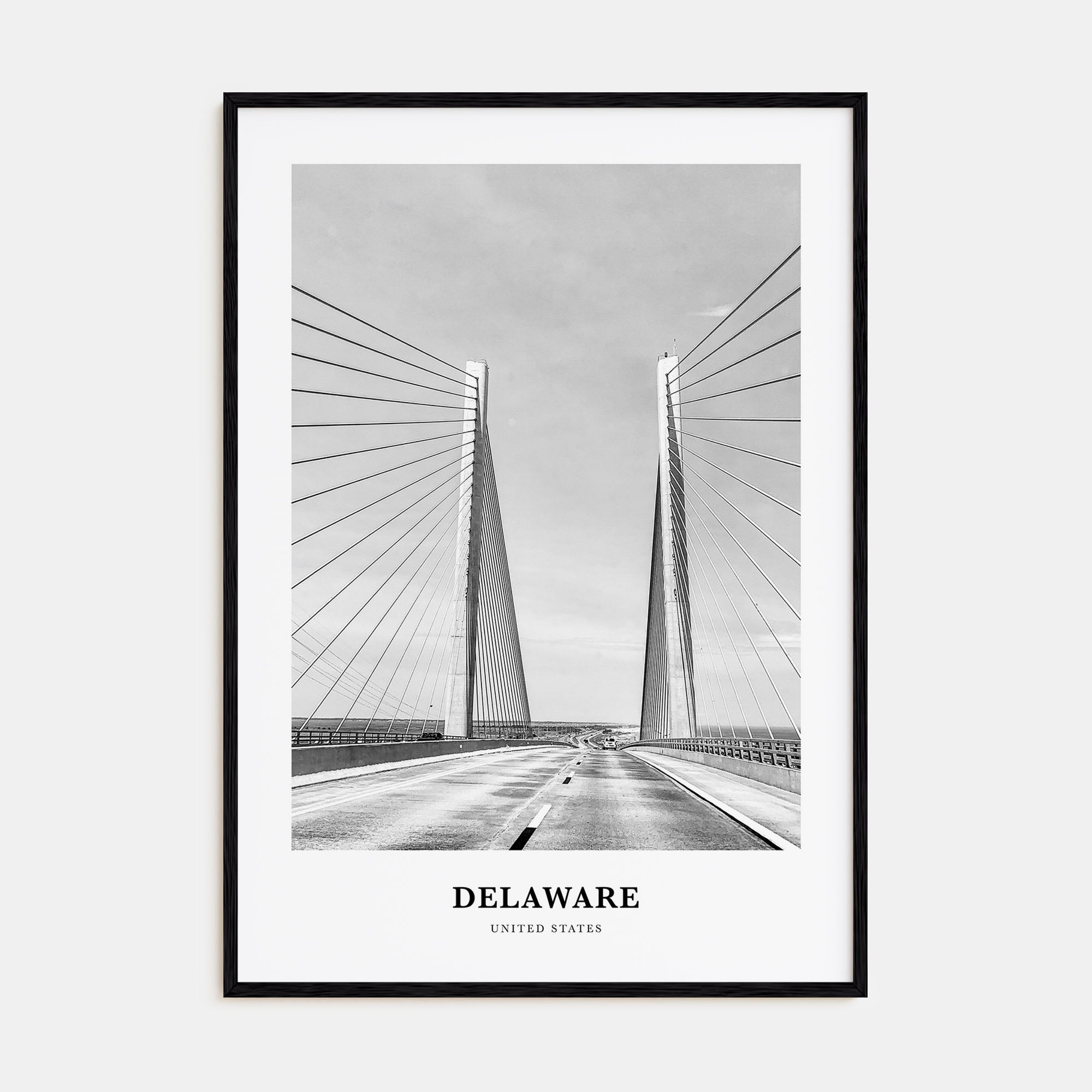 Delaware Portrait B&W Poster