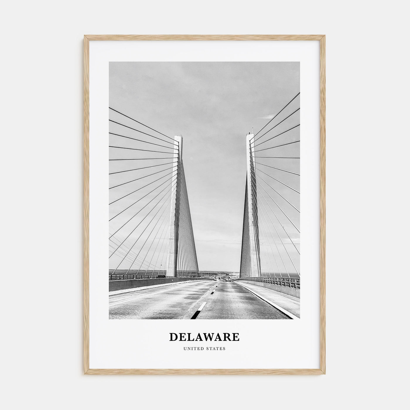 Delaware Portrait B&W Poster