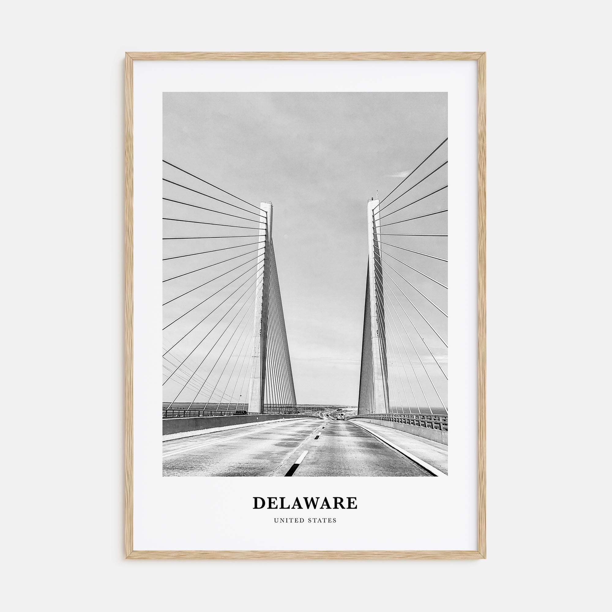 Delaware Portrait B&W Poster