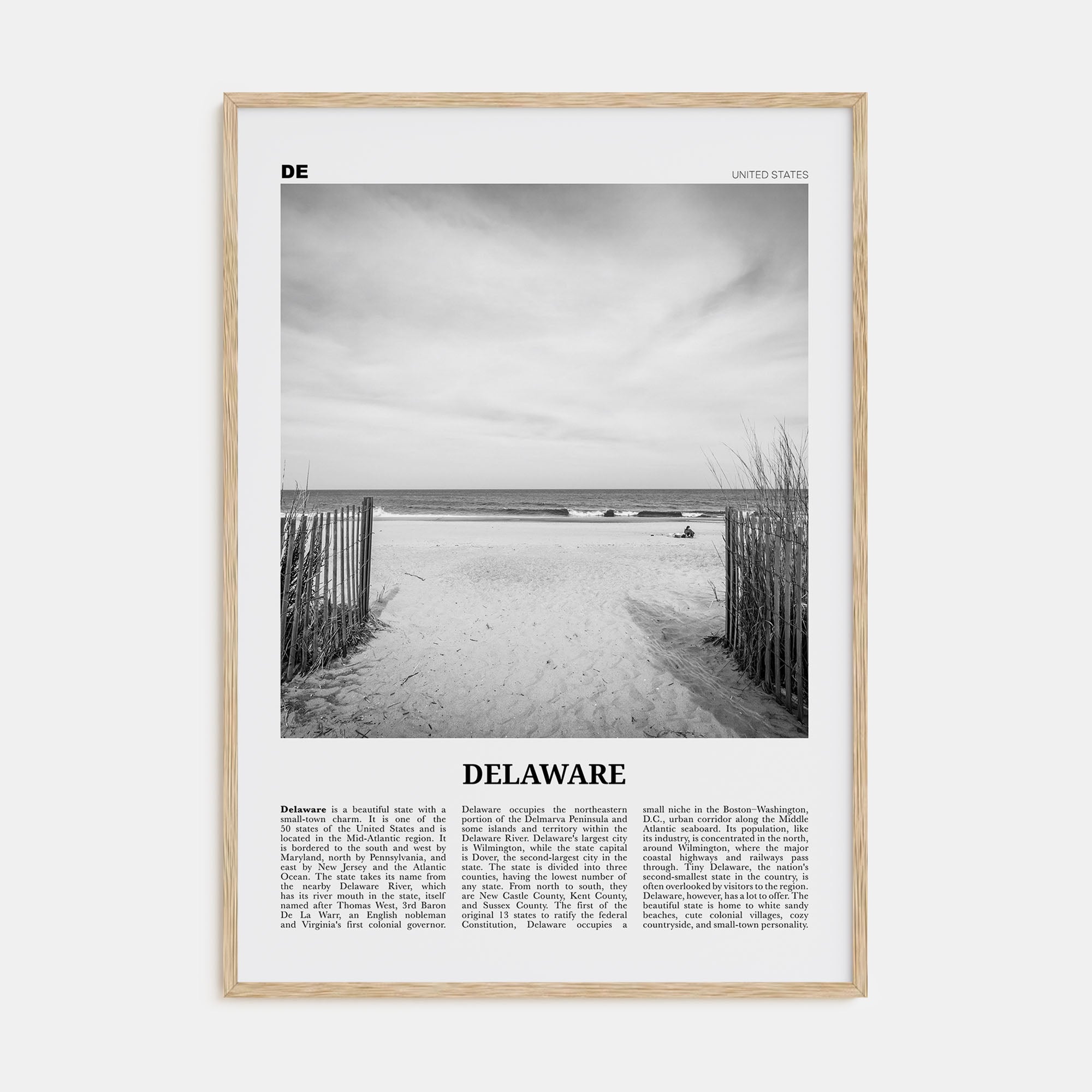 Delaware Travel B&W No 1 Poster
