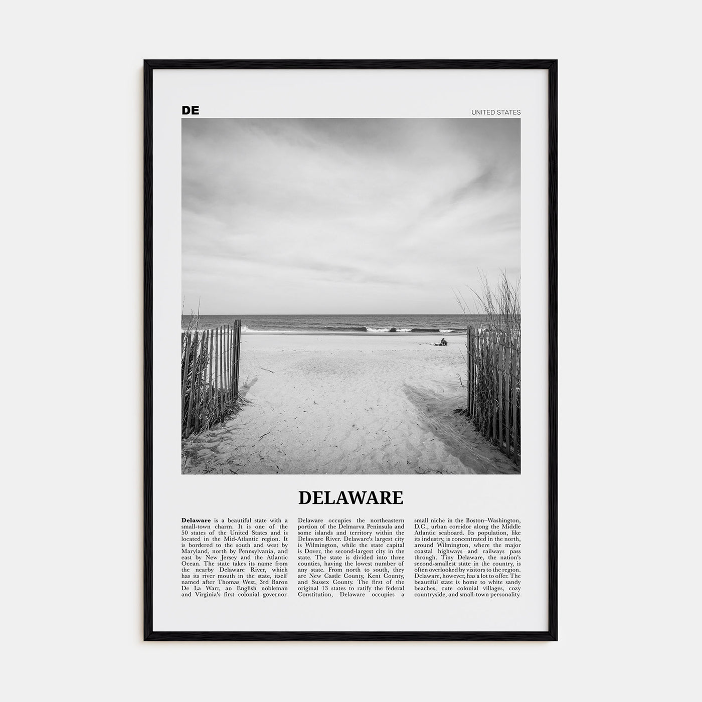 Delaware Travel B&W No 1 Poster