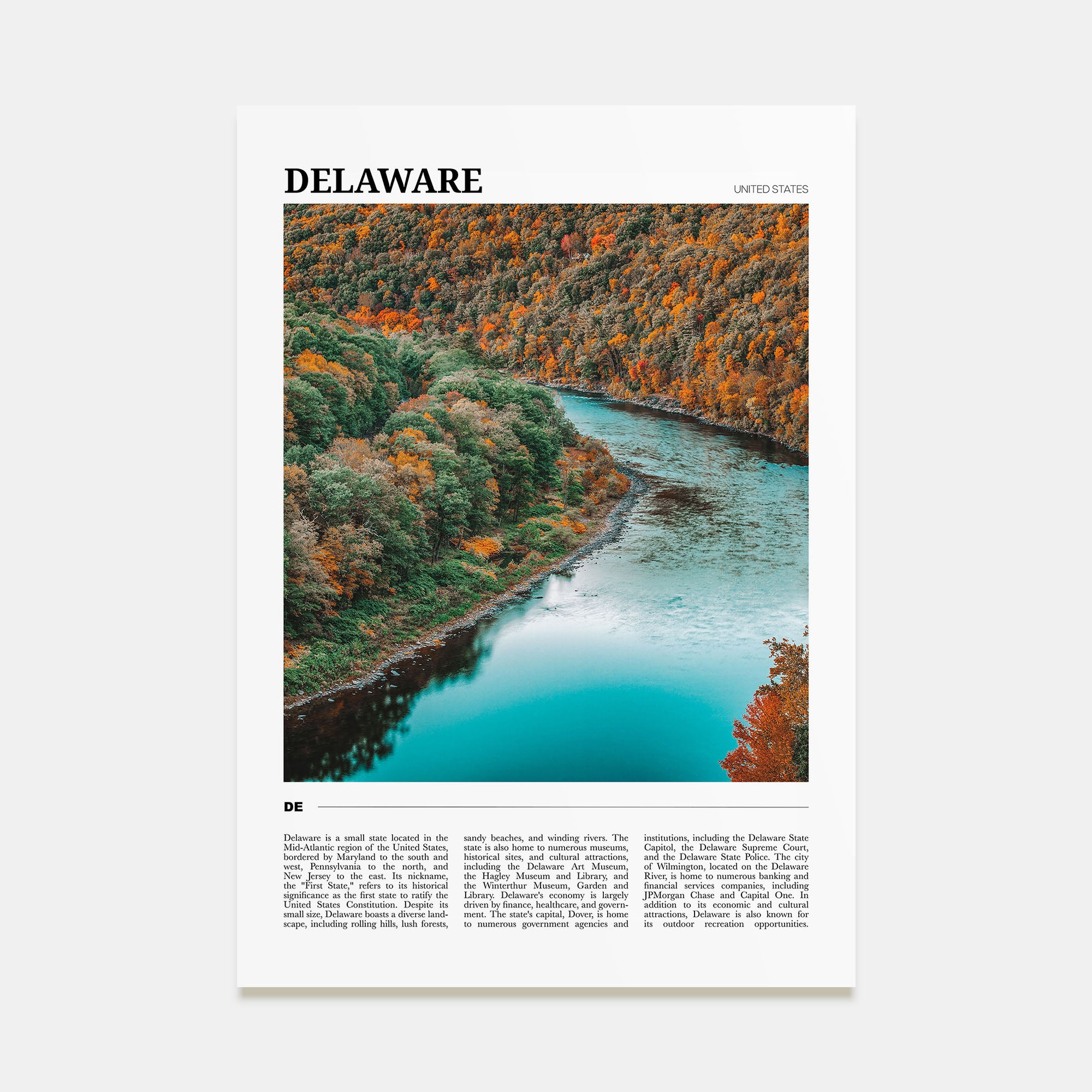 Delaware Travel Color No 1 Poster