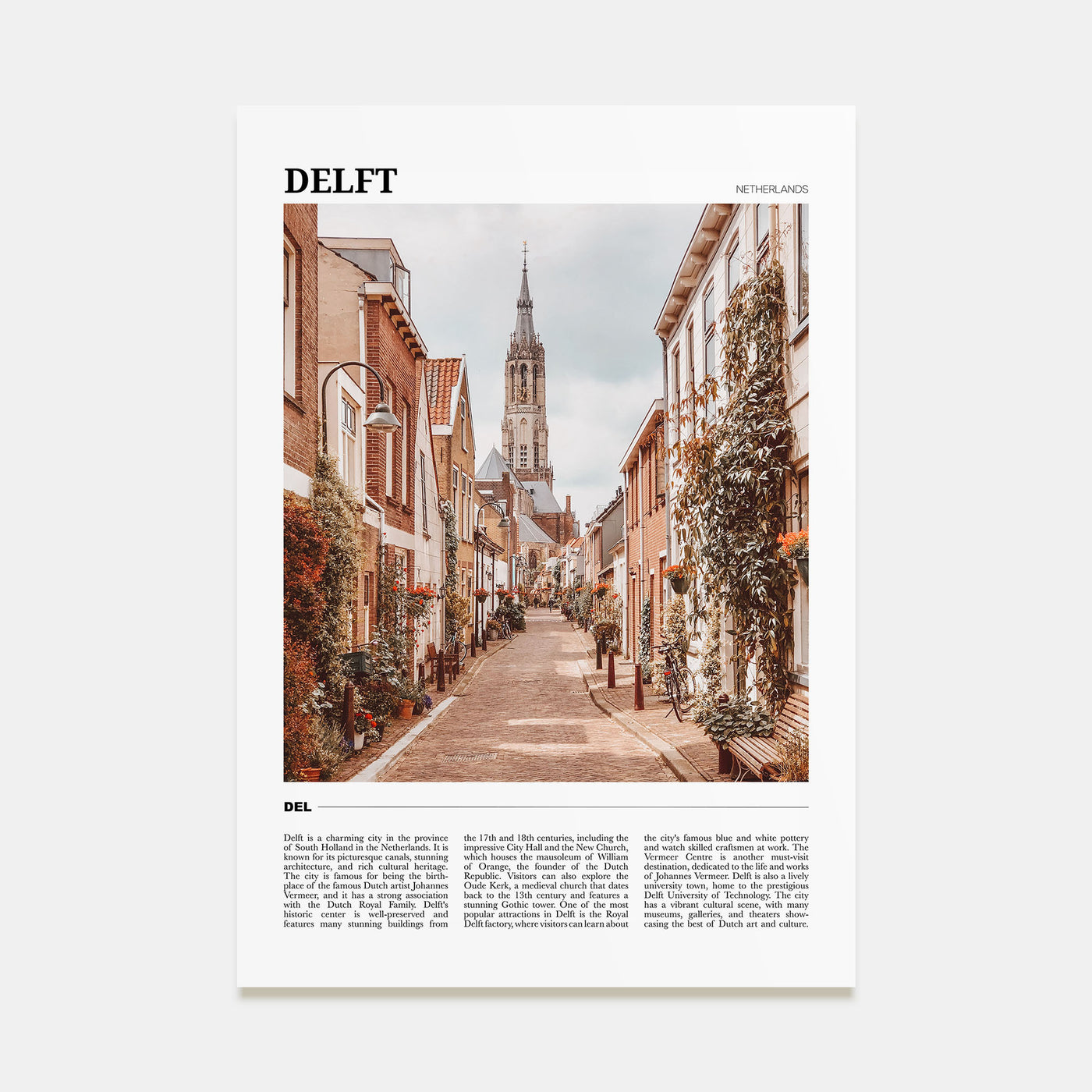 Delft Travel Color Poster