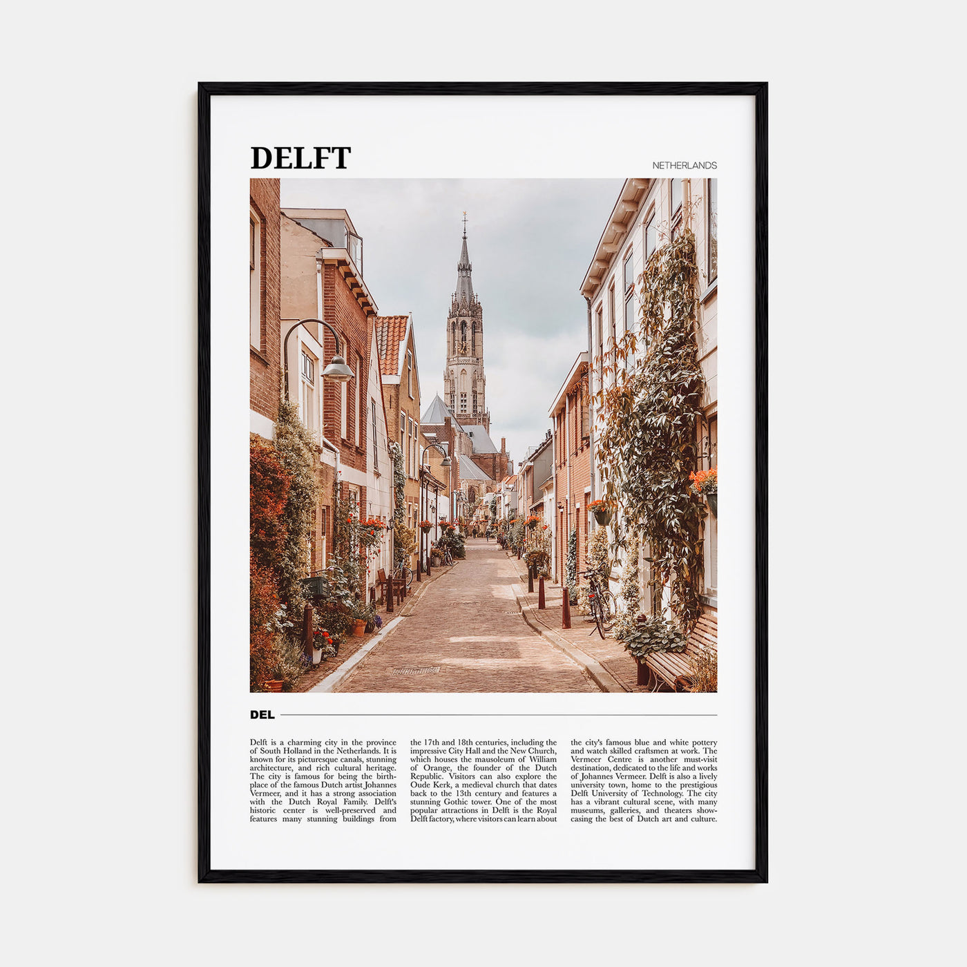 Delft Travel Color Poster