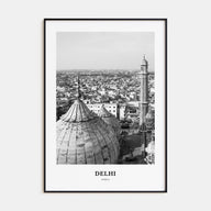 Delhi Portrait B&W Poster