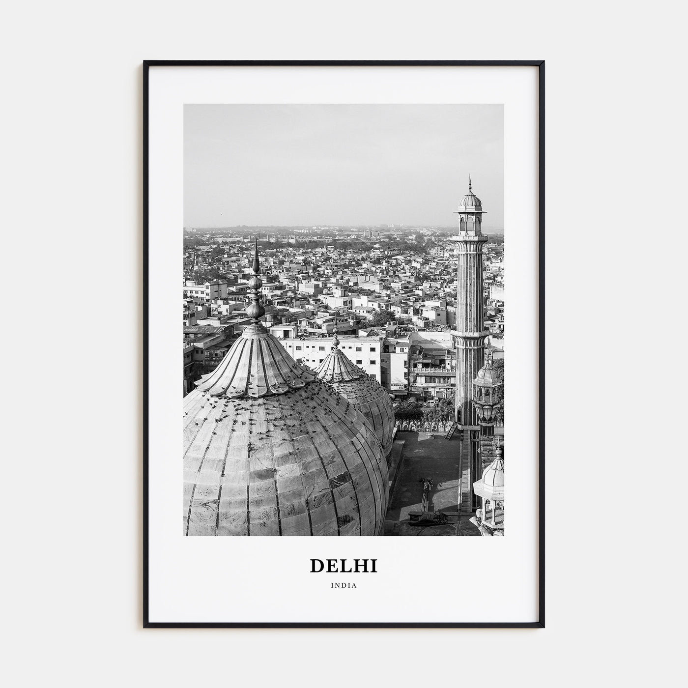 Delhi Portrait B&W Poster