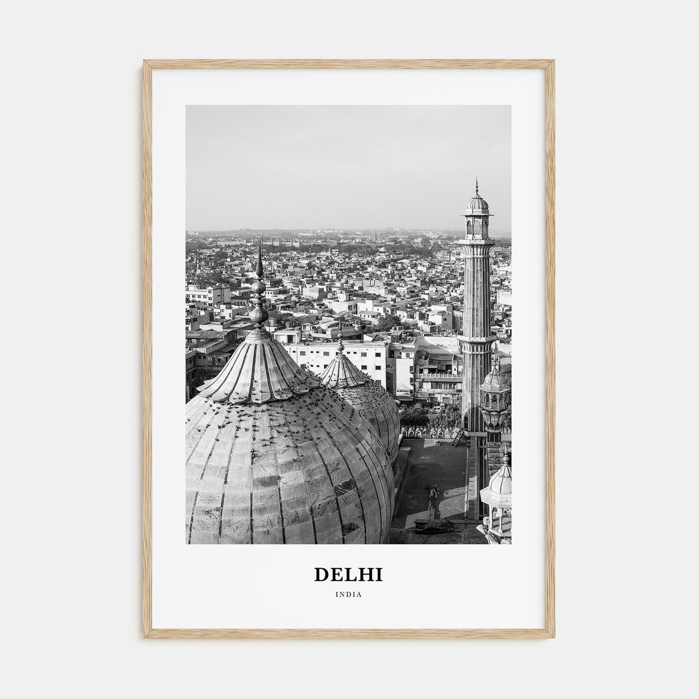 Delhi Portrait B&W Poster