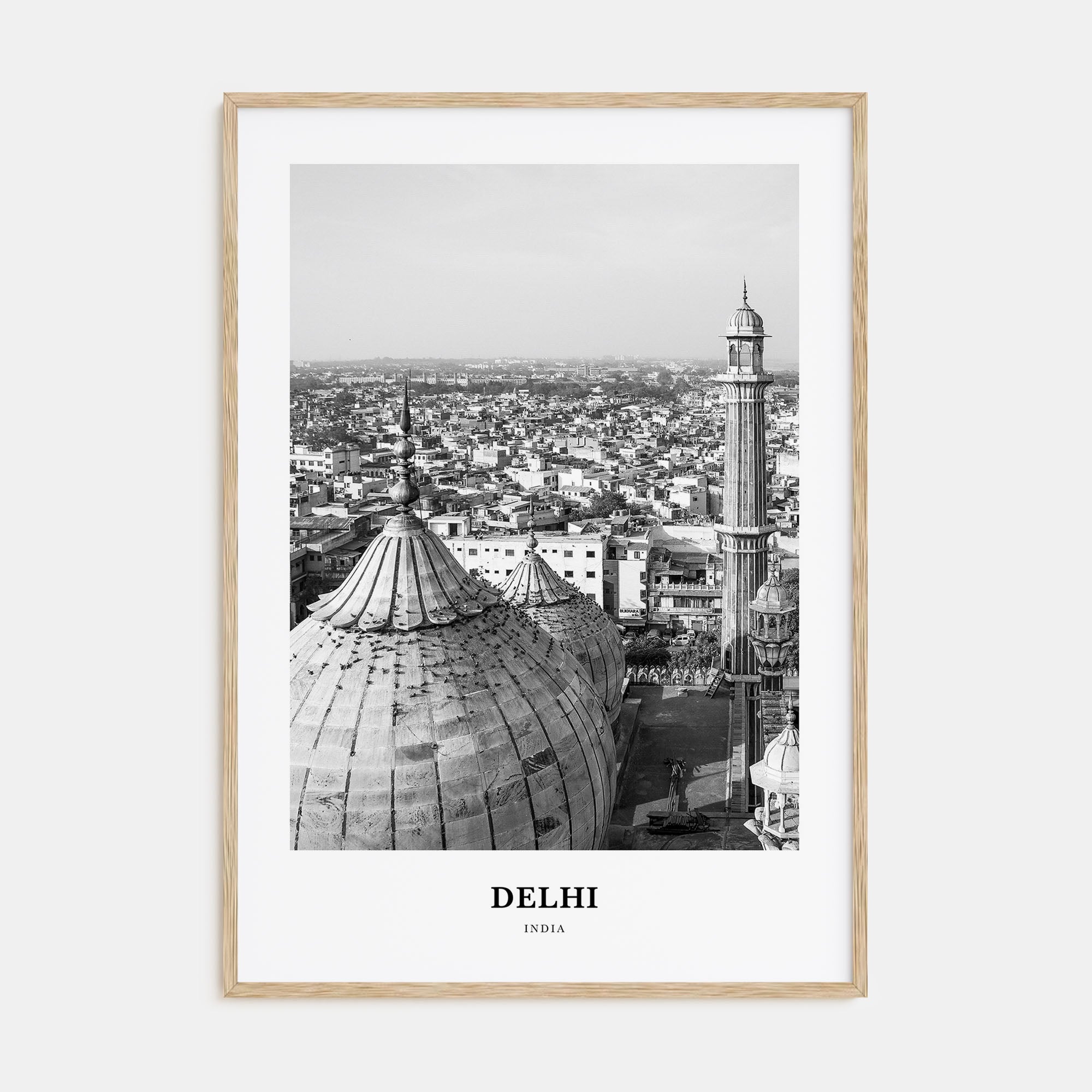 Delhi Portrait B&W Poster