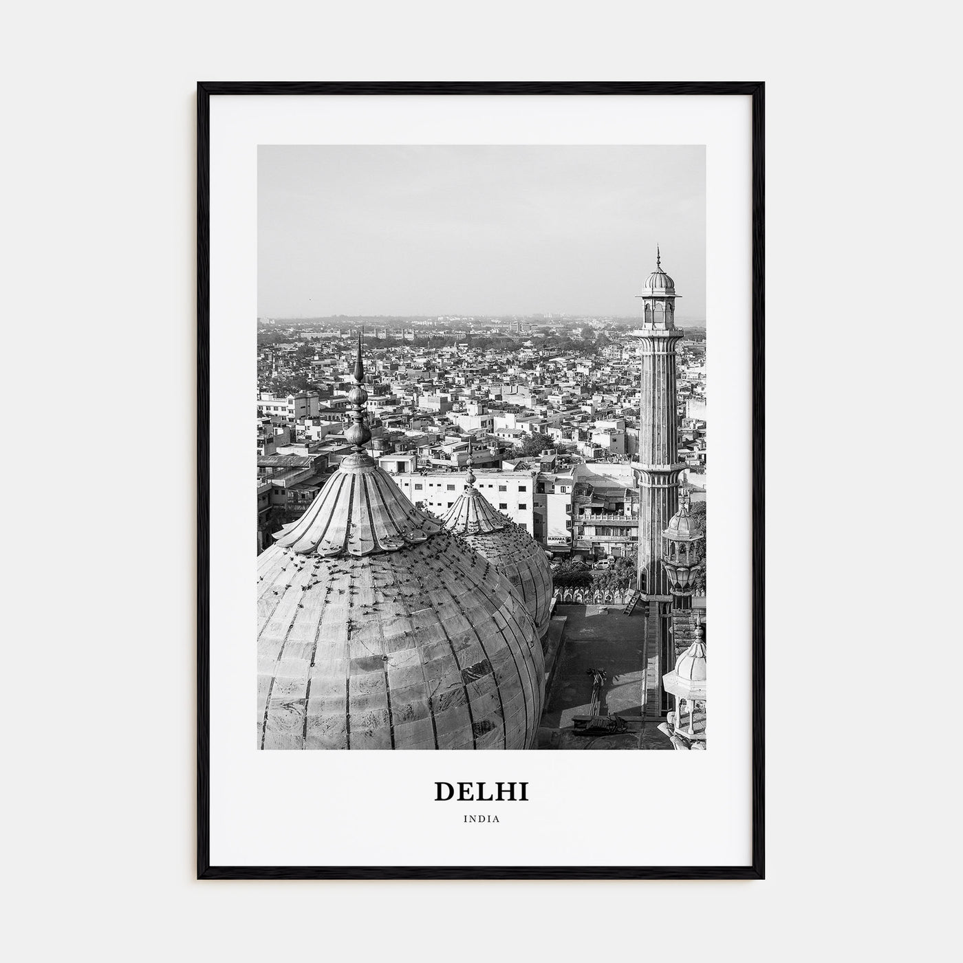 Delhi Portrait B&W Poster
