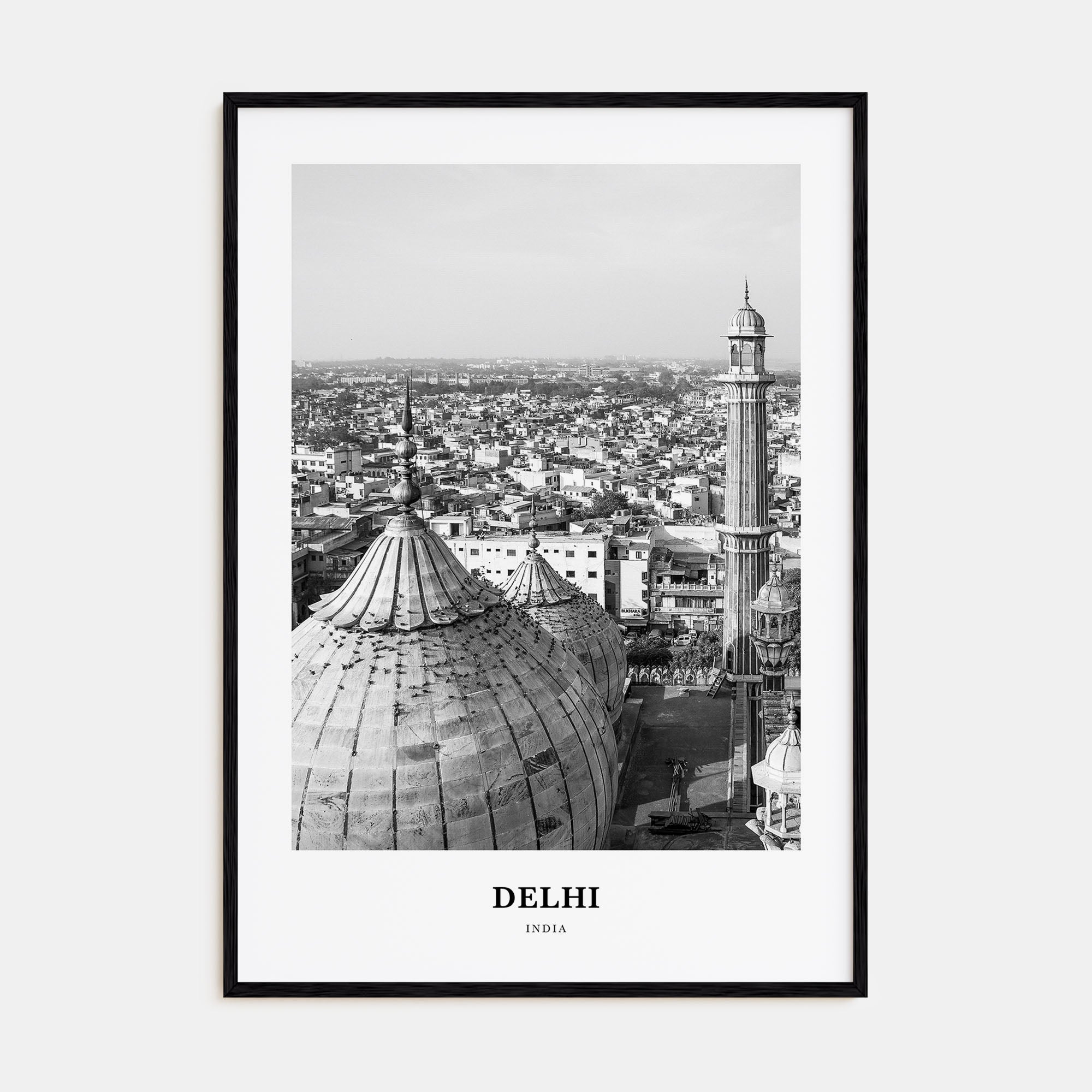 Delhi Portrait B&W Poster