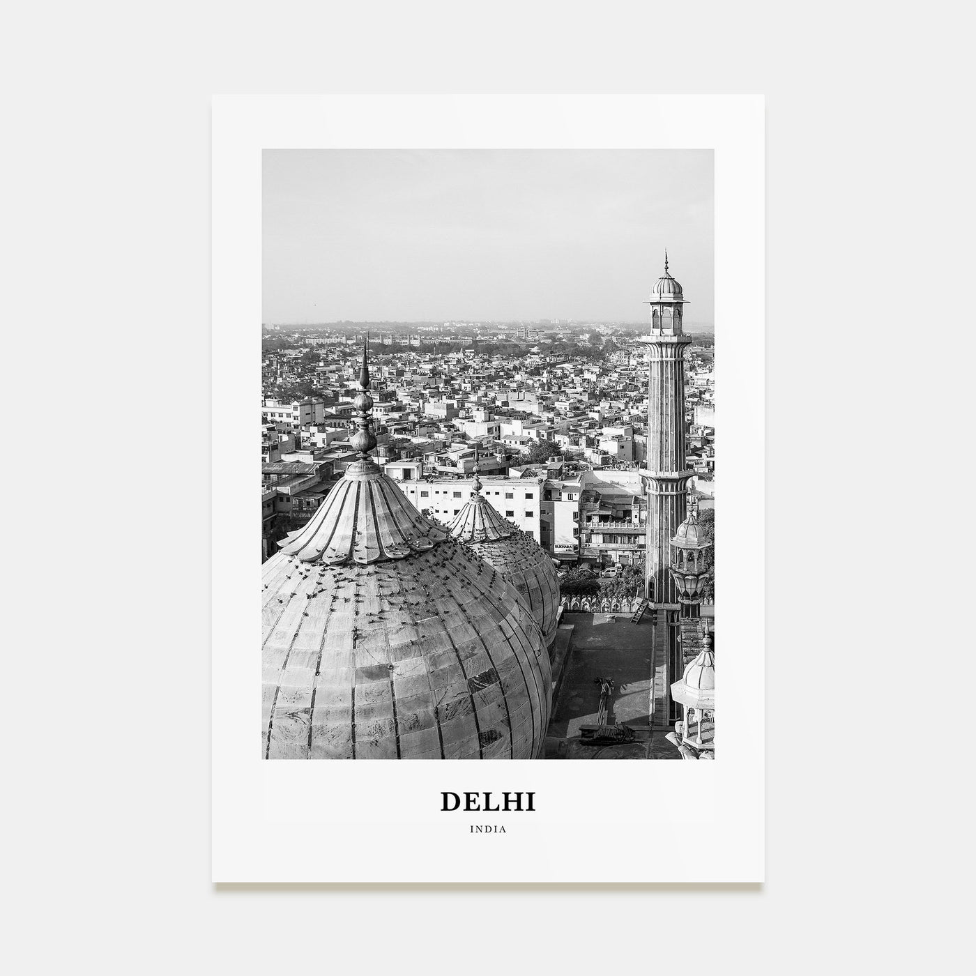 Delhi Portrait B&W Poster