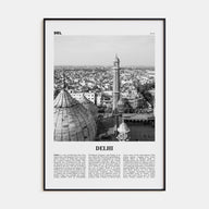 Delhi Travel B&W Poster