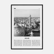 Delhi Travel B&W Poster