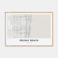 Delray Beach Map Landscape Poster