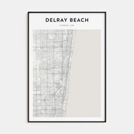 Delray Beach Map Portrait Poster