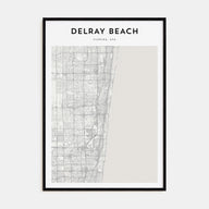 Delray Beach Map Portrait Poster