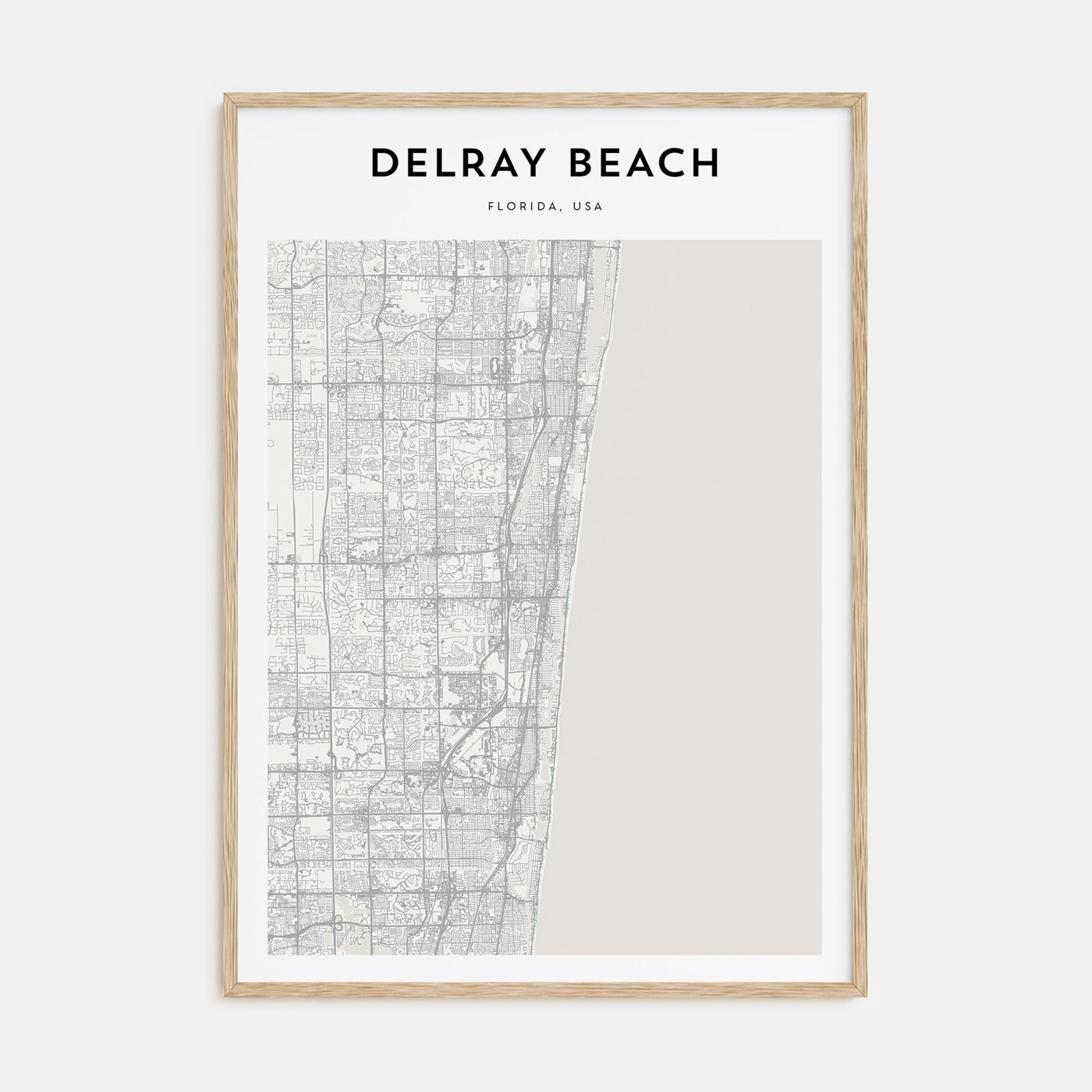 Delray Beach Map Portrait Poster