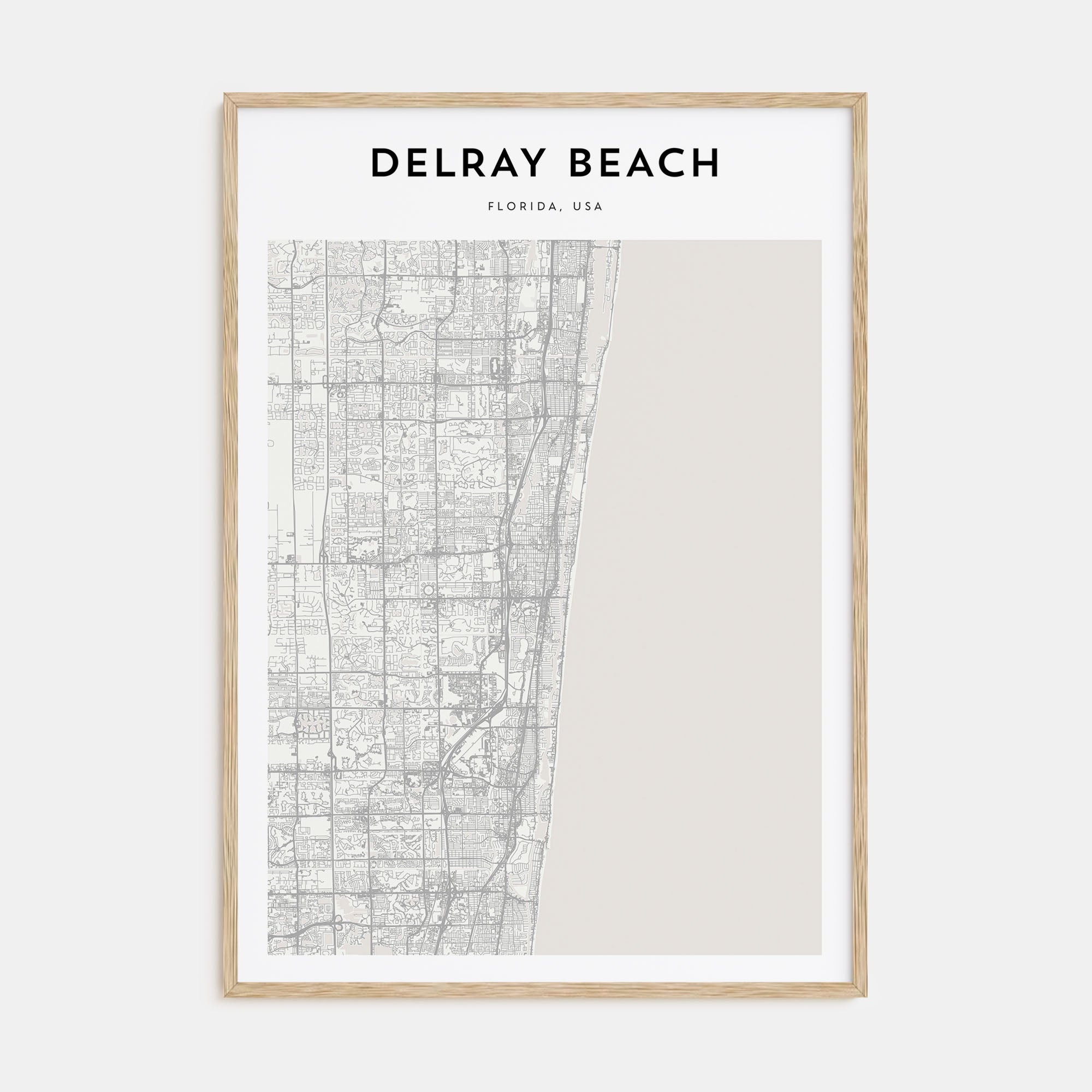 Delray Beach Map Portrait Poster