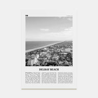 Delray Beach Travel B&W Poster