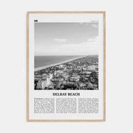 Delray Beach Travel B&W Poster
