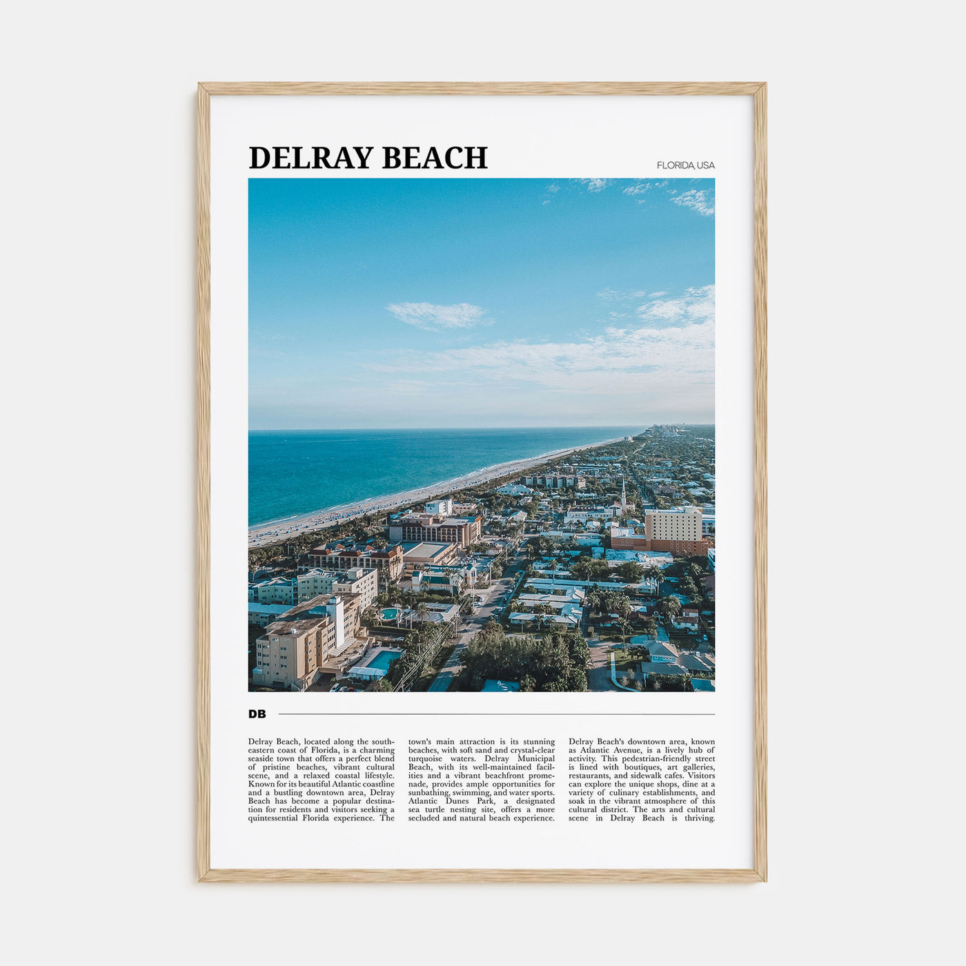 Delray Beach Travel Color Poster