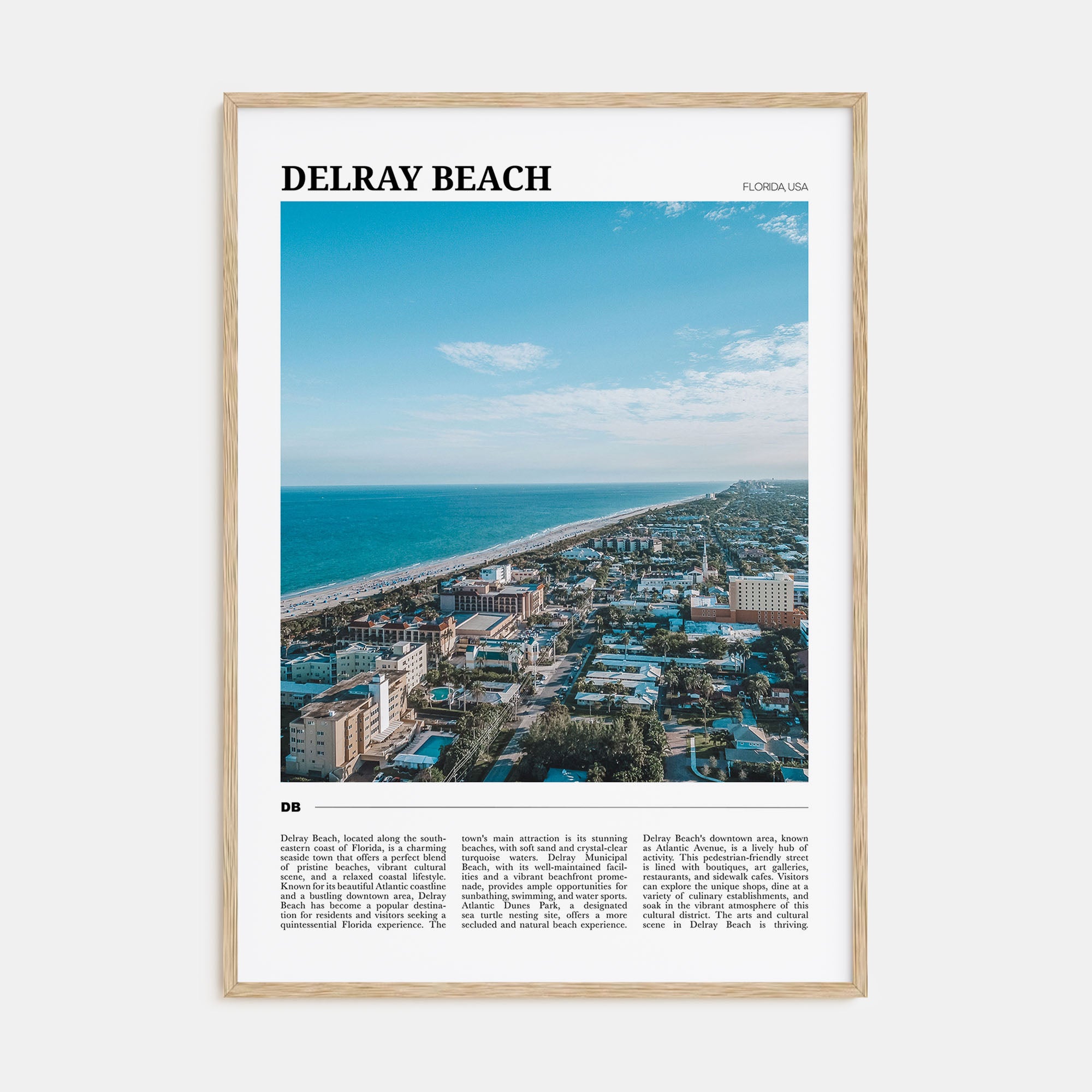 Delray Beach Travel Color Poster