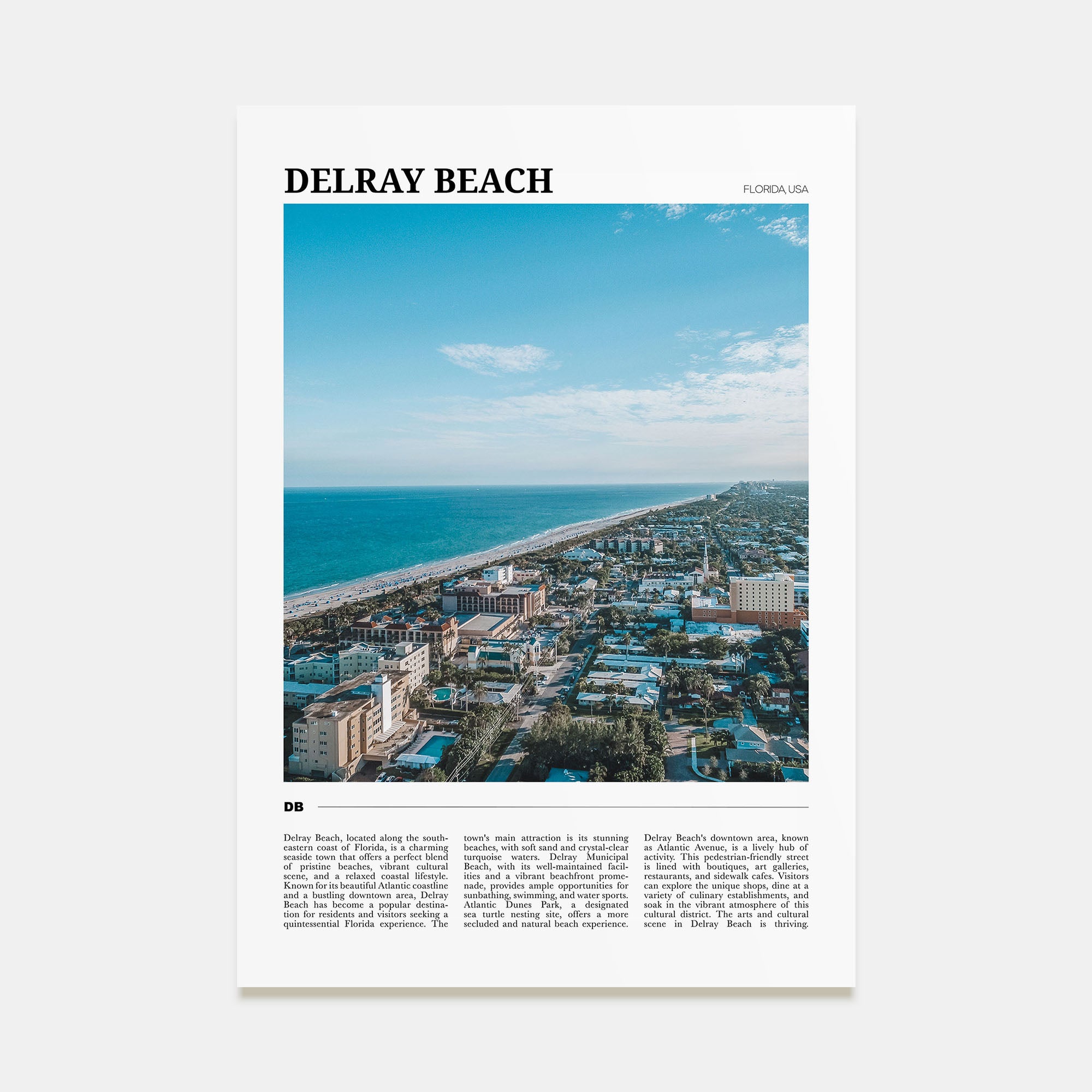 Delray Beach Travel Color Poster