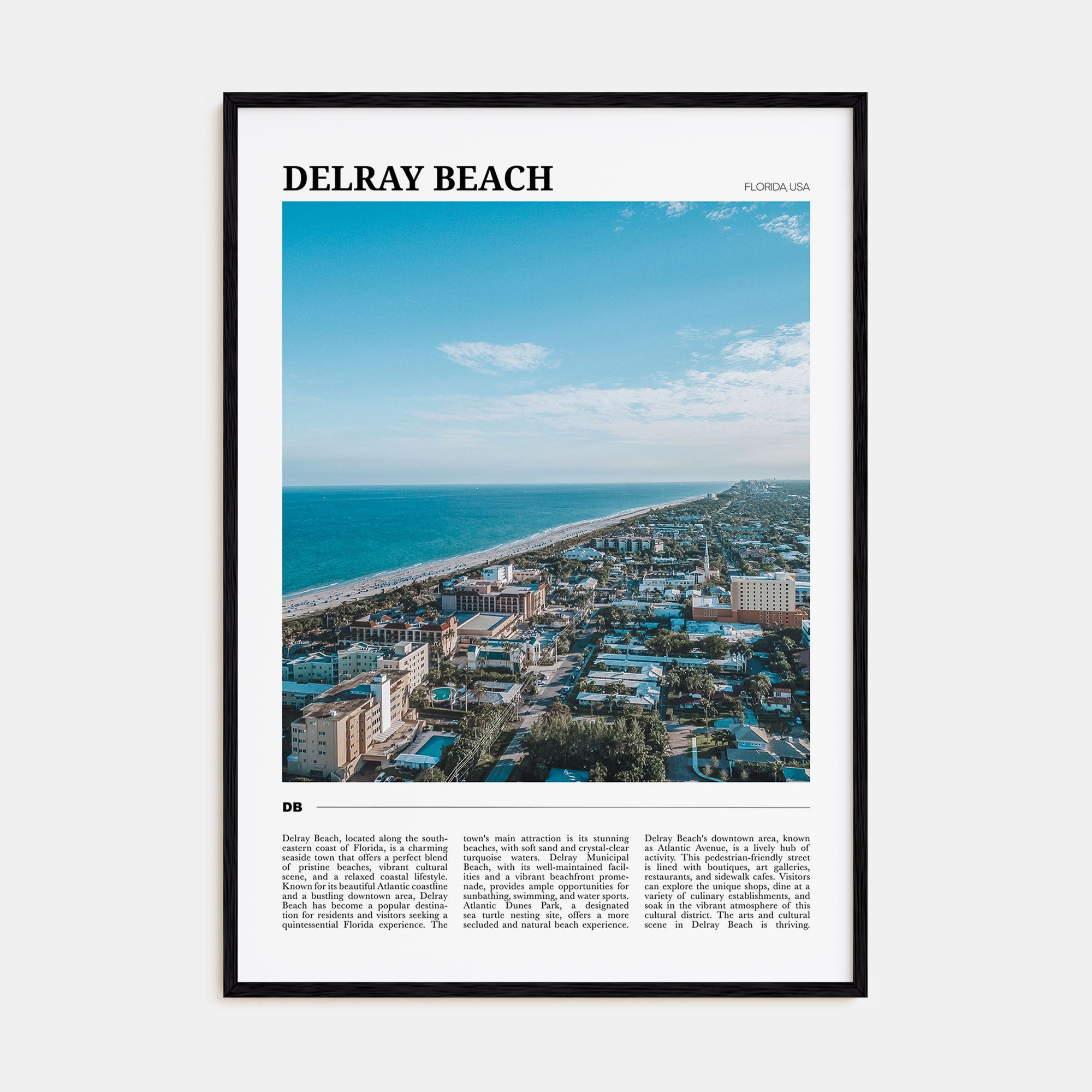 Delray Beach Travel Color Poster