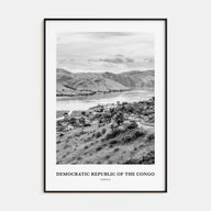 Democratic Republic of the Congo Portrait B&W Poster