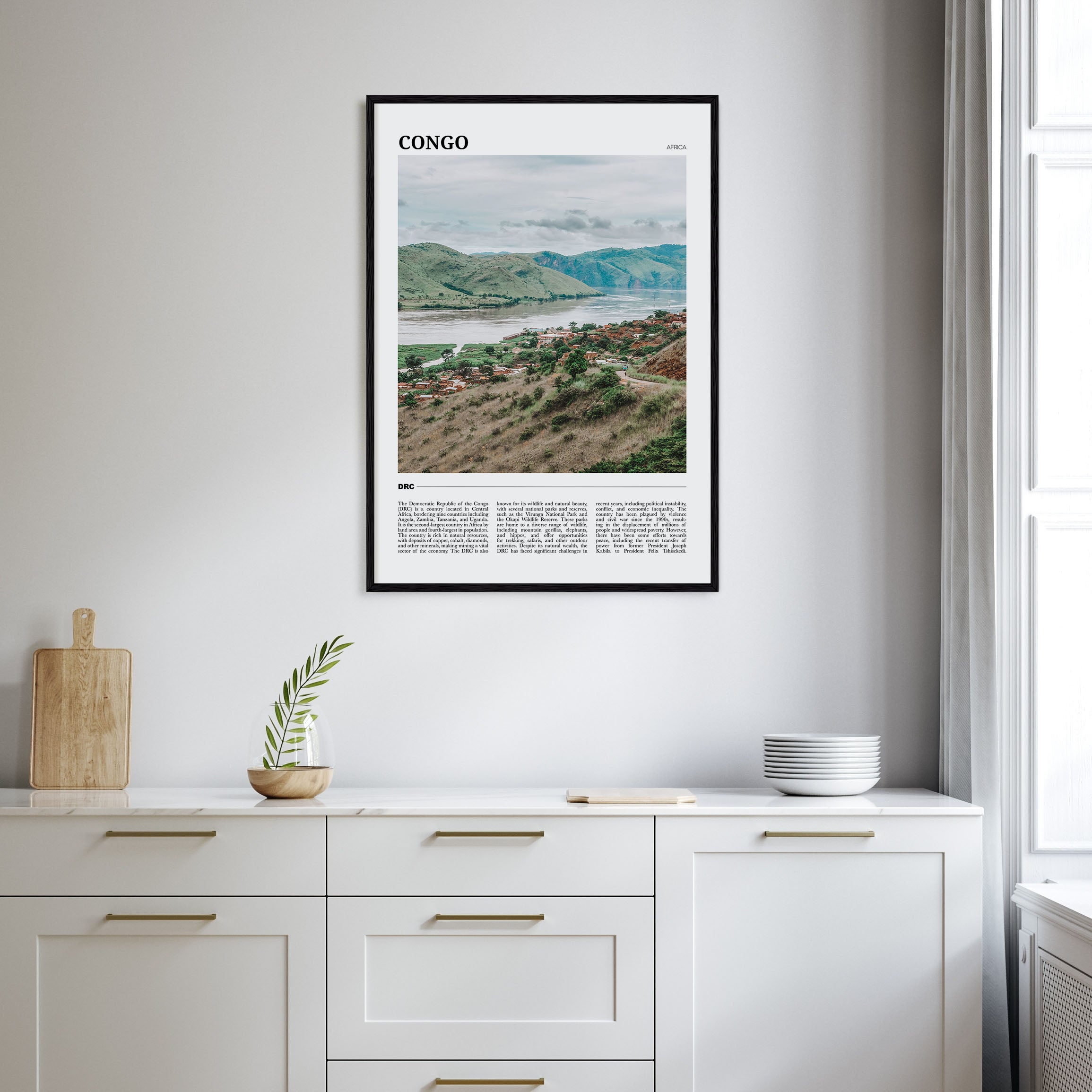 Democratic Republic of the Congo Travel Color Poster
