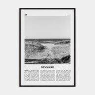 Denmark Travel B&W Poster