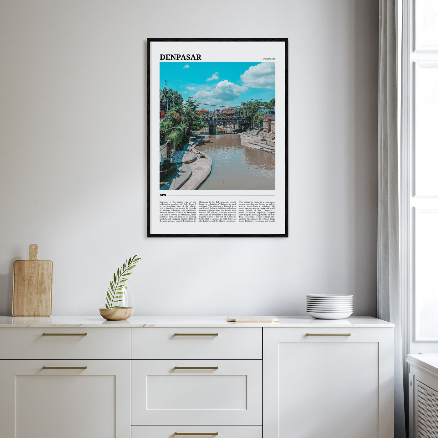 Denpasar Travel Color Poster