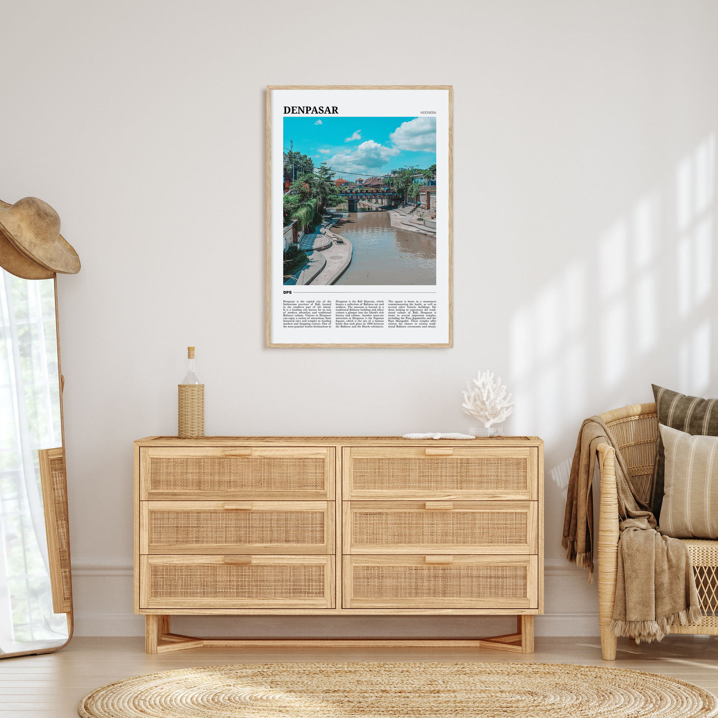 Denpasar Travel Color Poster