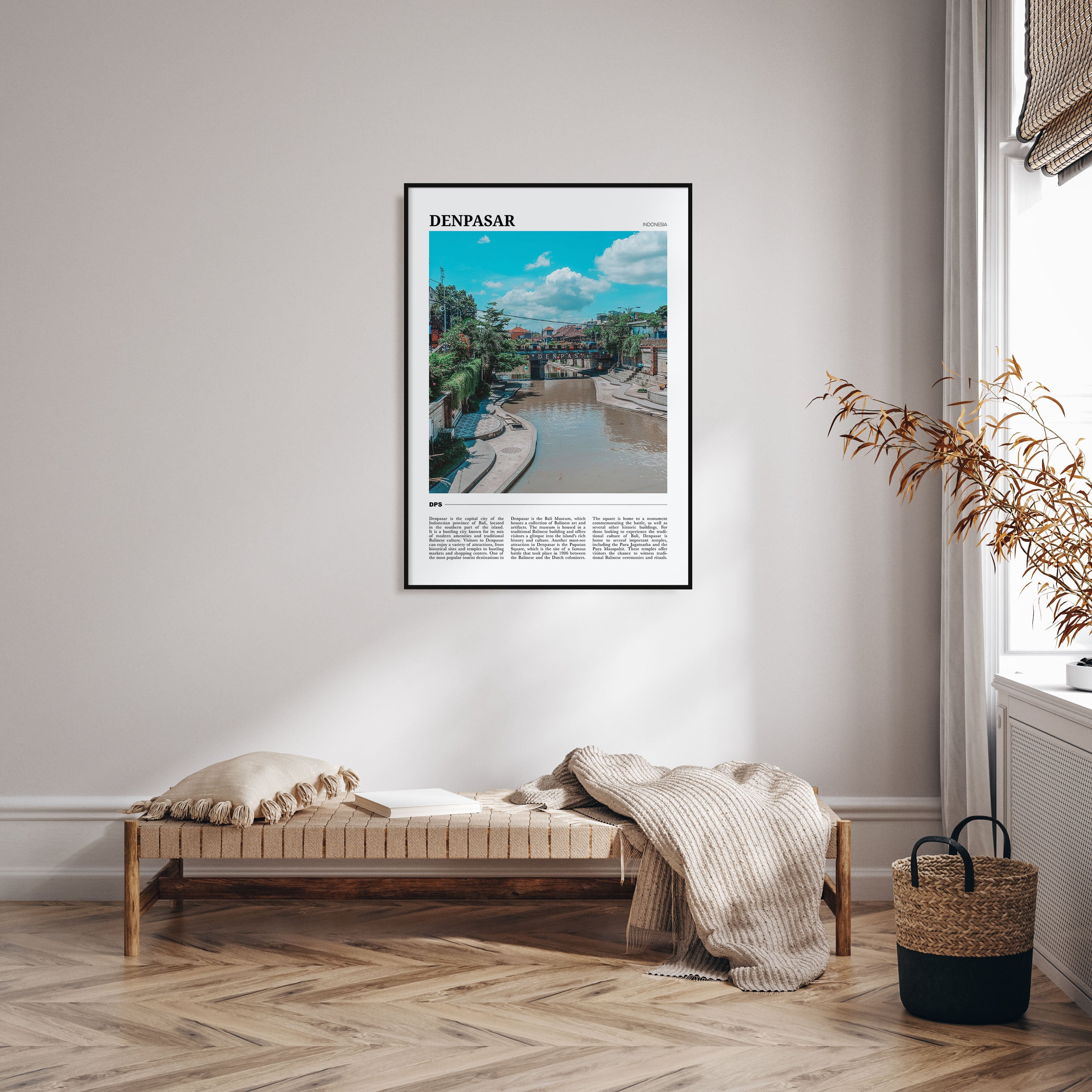 Denpasar Travel Color Poster
