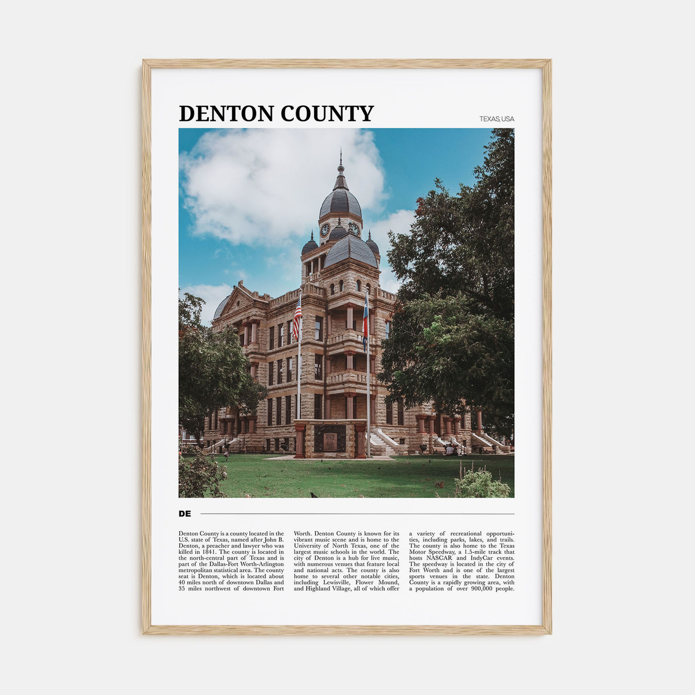 Denton County Travel Color Poster